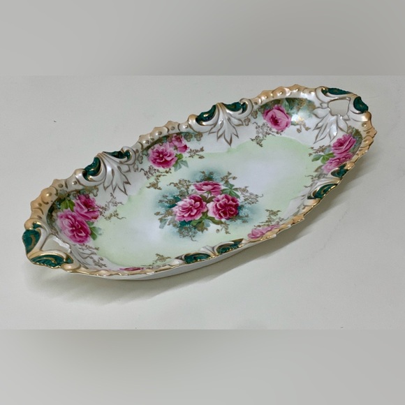 19th Century Antique German R S Prussia Oblong Ornate Relish Tray Plate - Picture 16 of 16